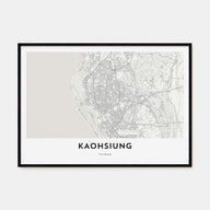 Kaohsiung Map Landscape Poster