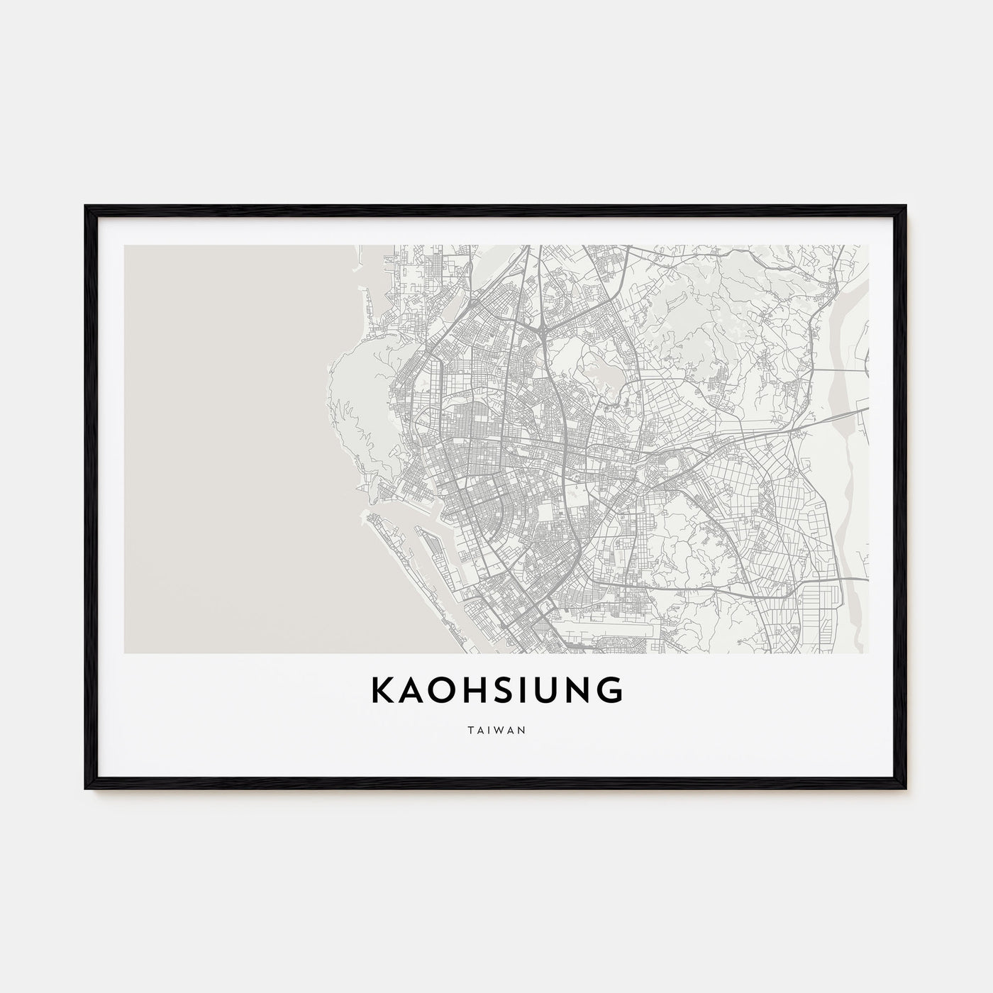 Kaohsiung Map Landscape Poster
