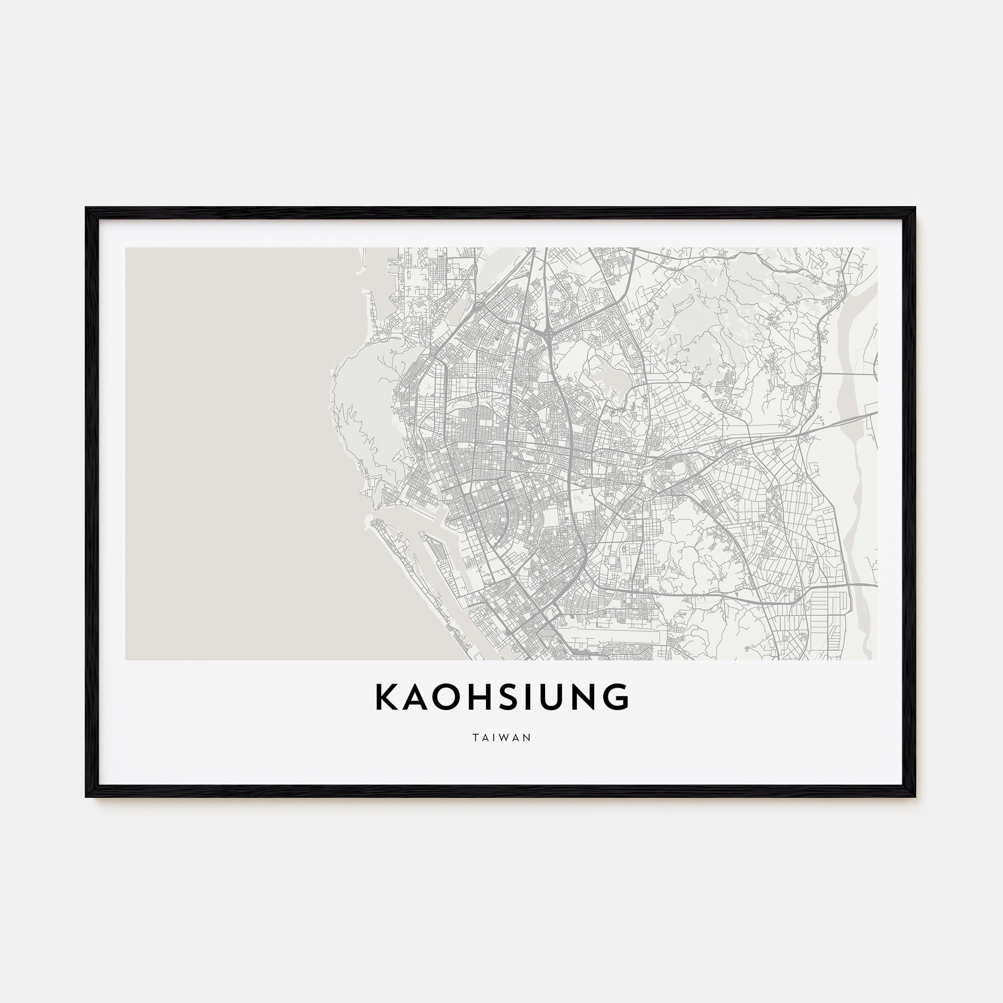 Kaohsiung Map Landscape Poster