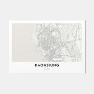 Kaohsiung Map Landscape Poster