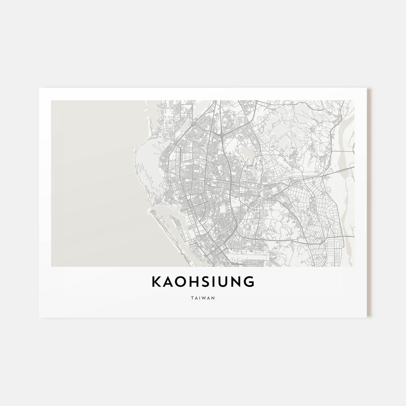Kaohsiung Map Landscape Poster