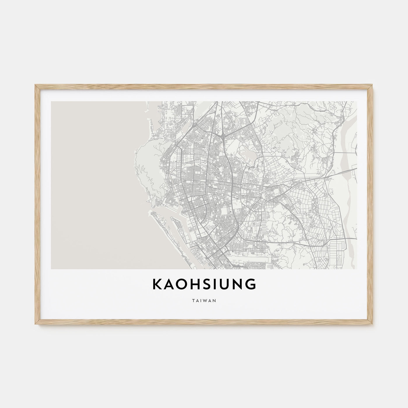 Kaohsiung Map Landscape Poster