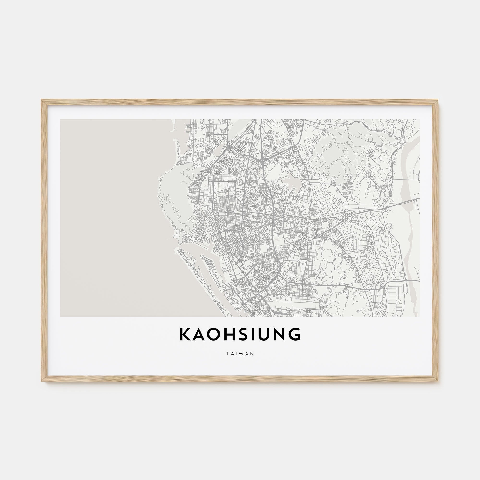 Kaohsiung Map Landscape Poster