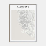 Kaohsiung Map Portrait Poster
