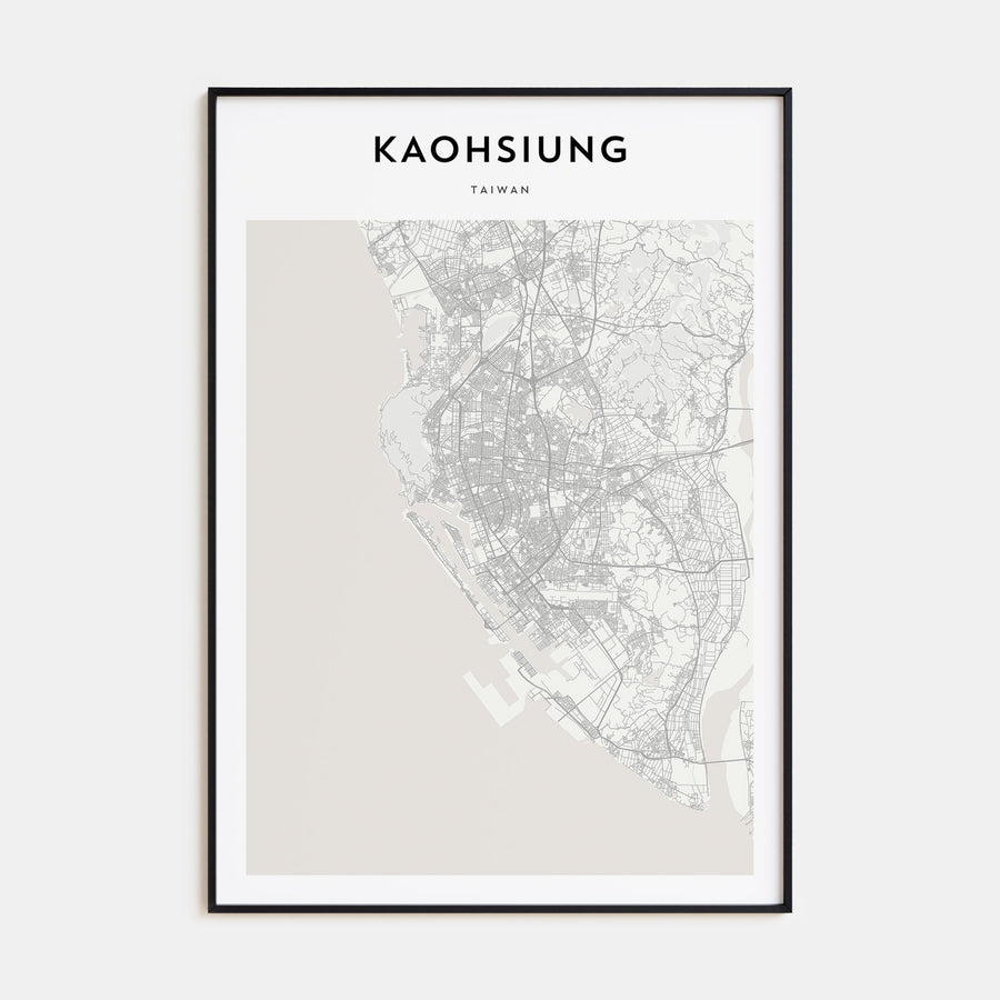 Kaohsiung Map Portrait Poster