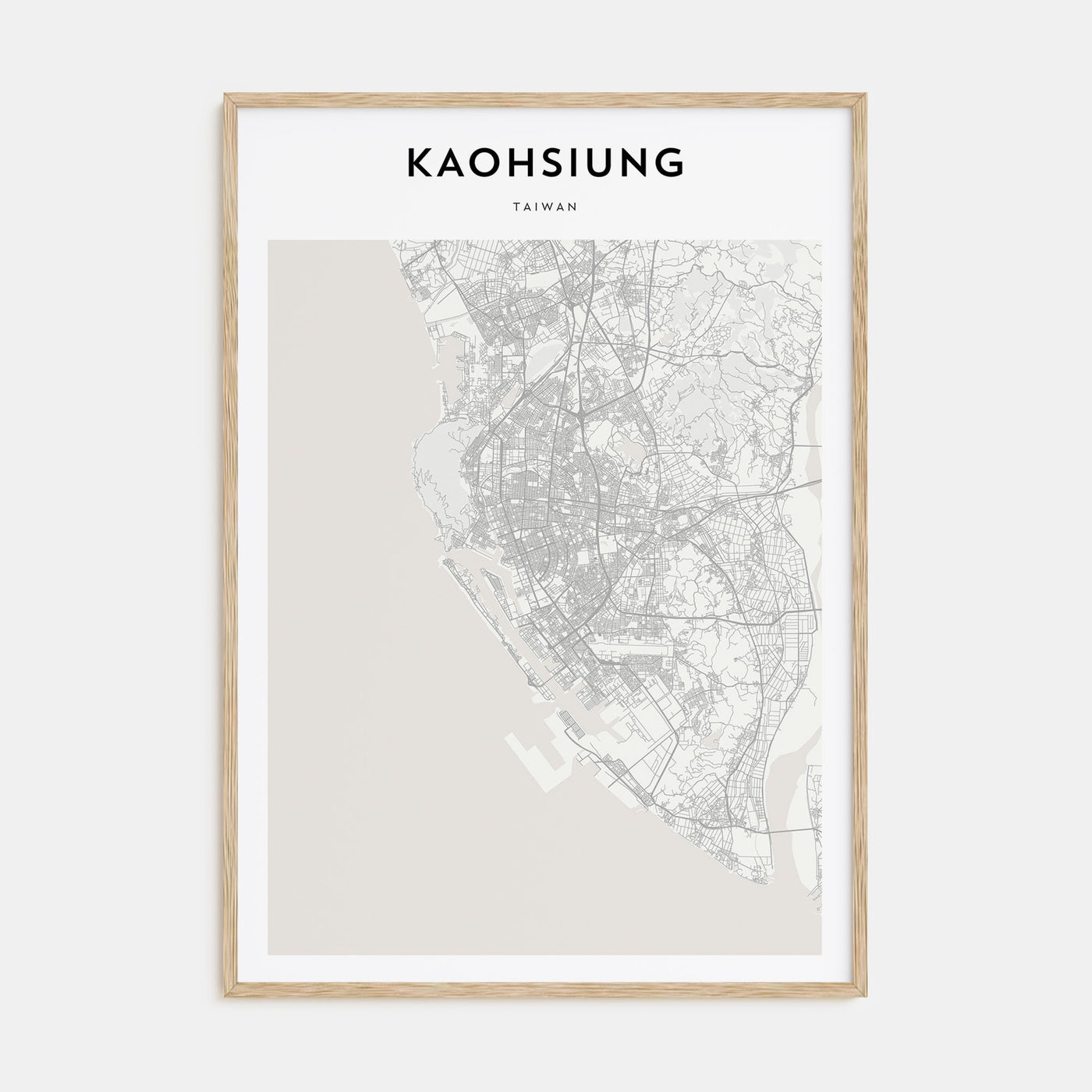 Kaohsiung Map Portrait Poster