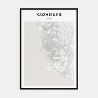 Kaohsiung Map Portrait Poster