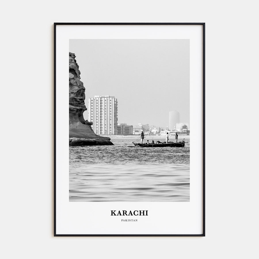 Karachi Portrait B&W Poster