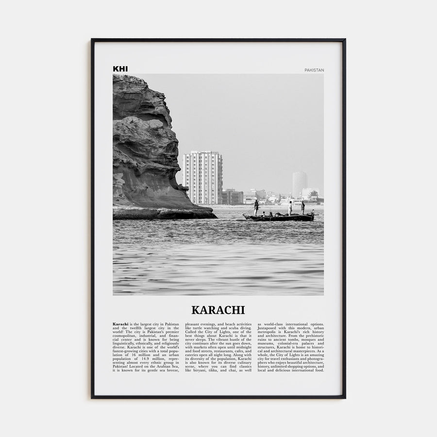 Karachi Travel B&W No 1 Poster