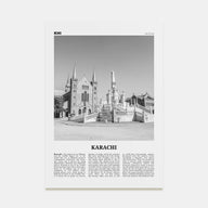 Karachi Travel B&W No 2 Poster