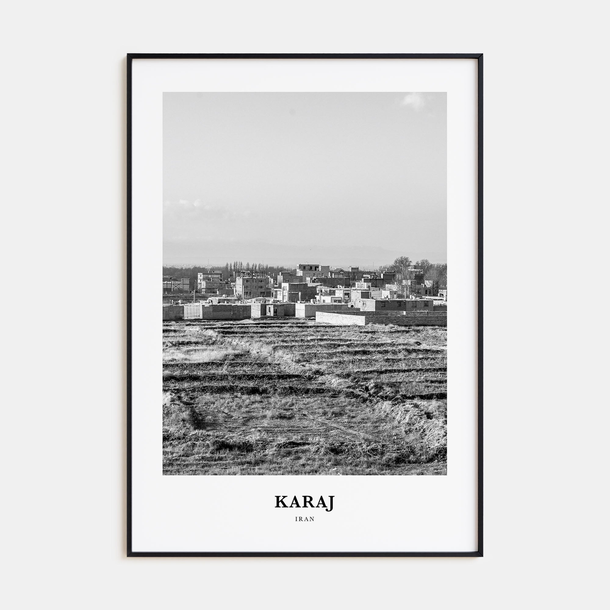 Karaj Portrait B&W Poster