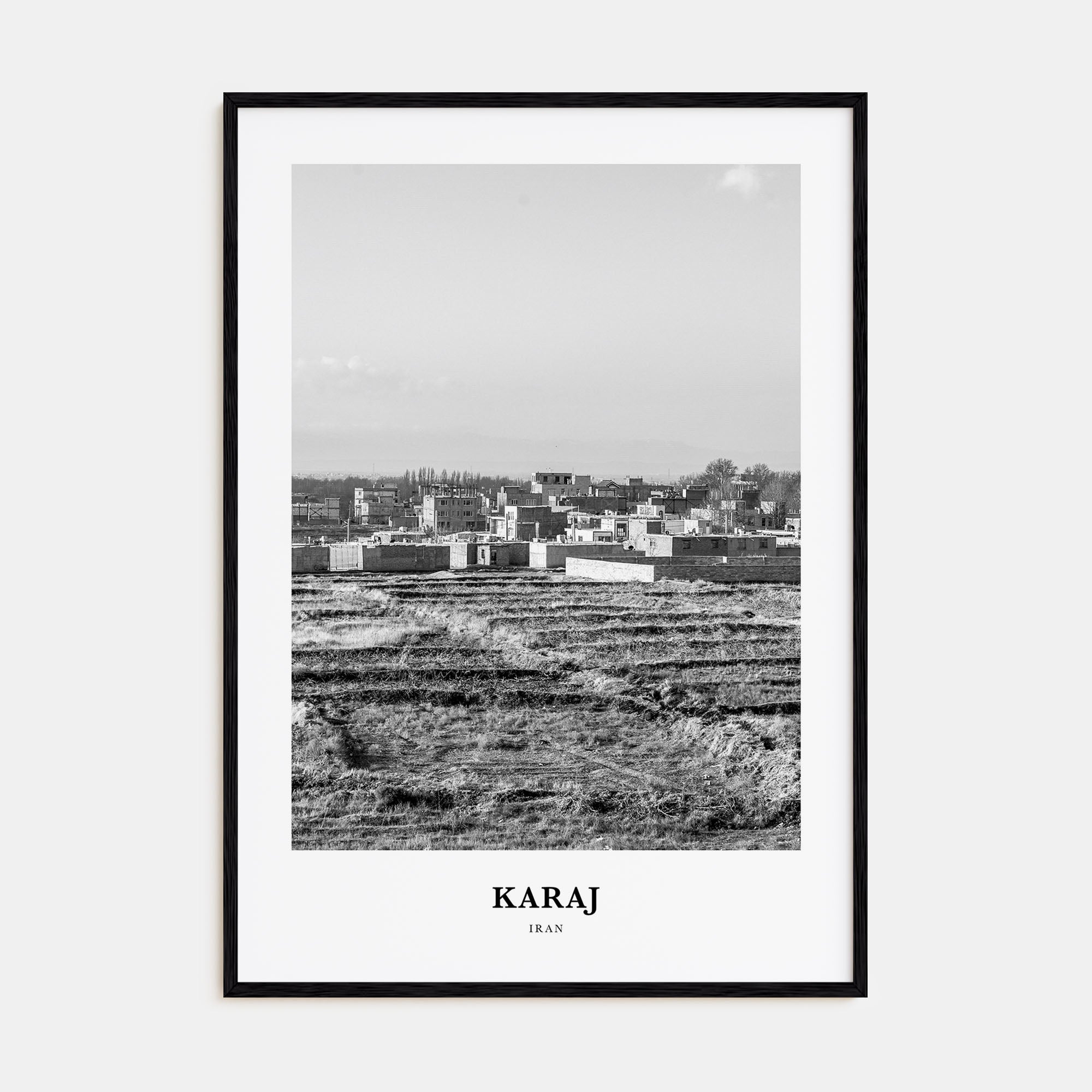 Karaj Portrait B&W Poster