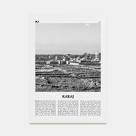 Karaj Travel B&W Poster