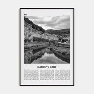 Karlovy Vary Travel B&W Poster