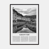Karlovy Vary Travel B&W Poster