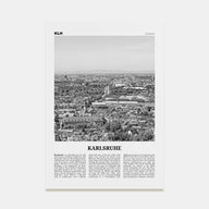 Karlsruhe Travel B&W Poster