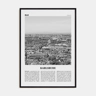 Karlsruhe Travel B&W Poster