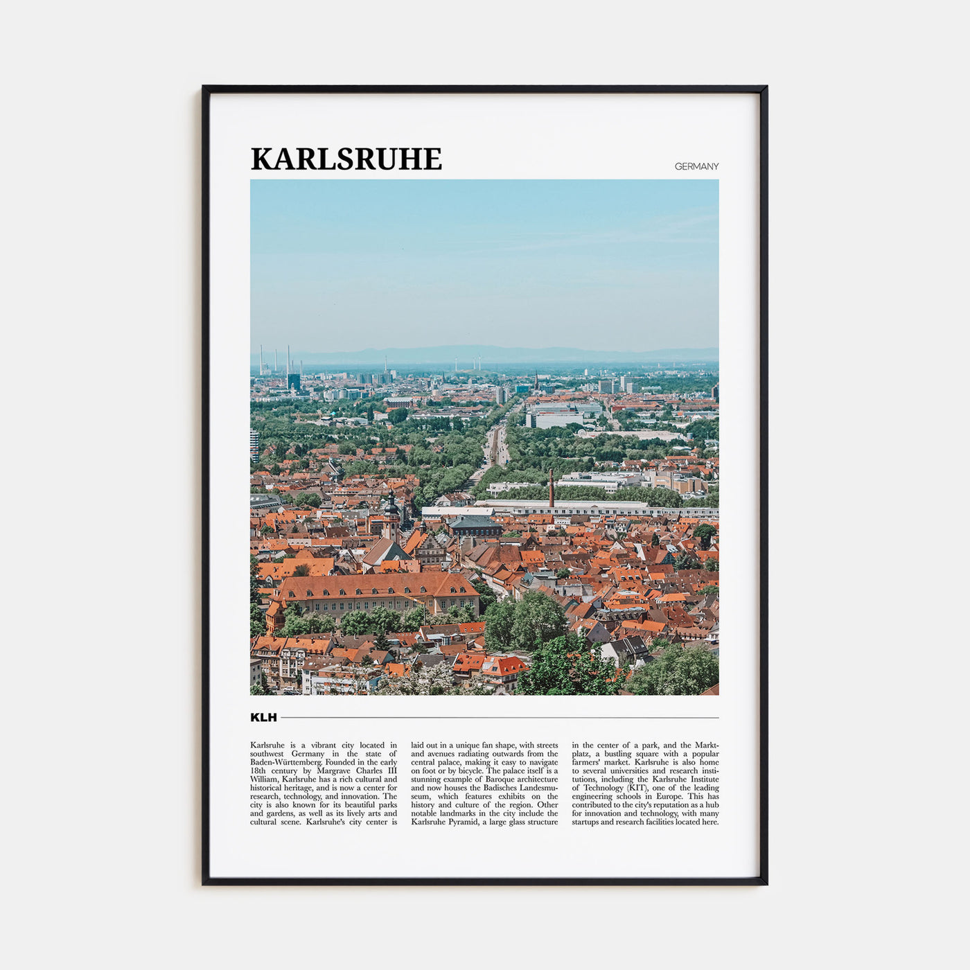 Karlsruhe Travel Color Poster