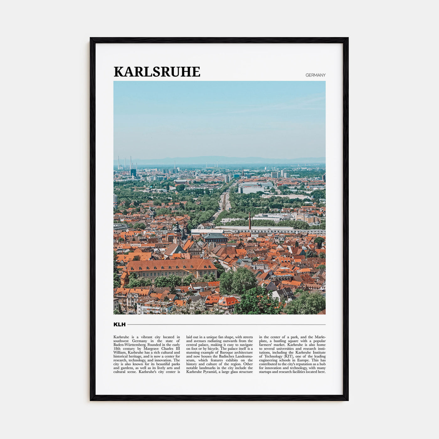 Karlsruhe Travel Color Poster
