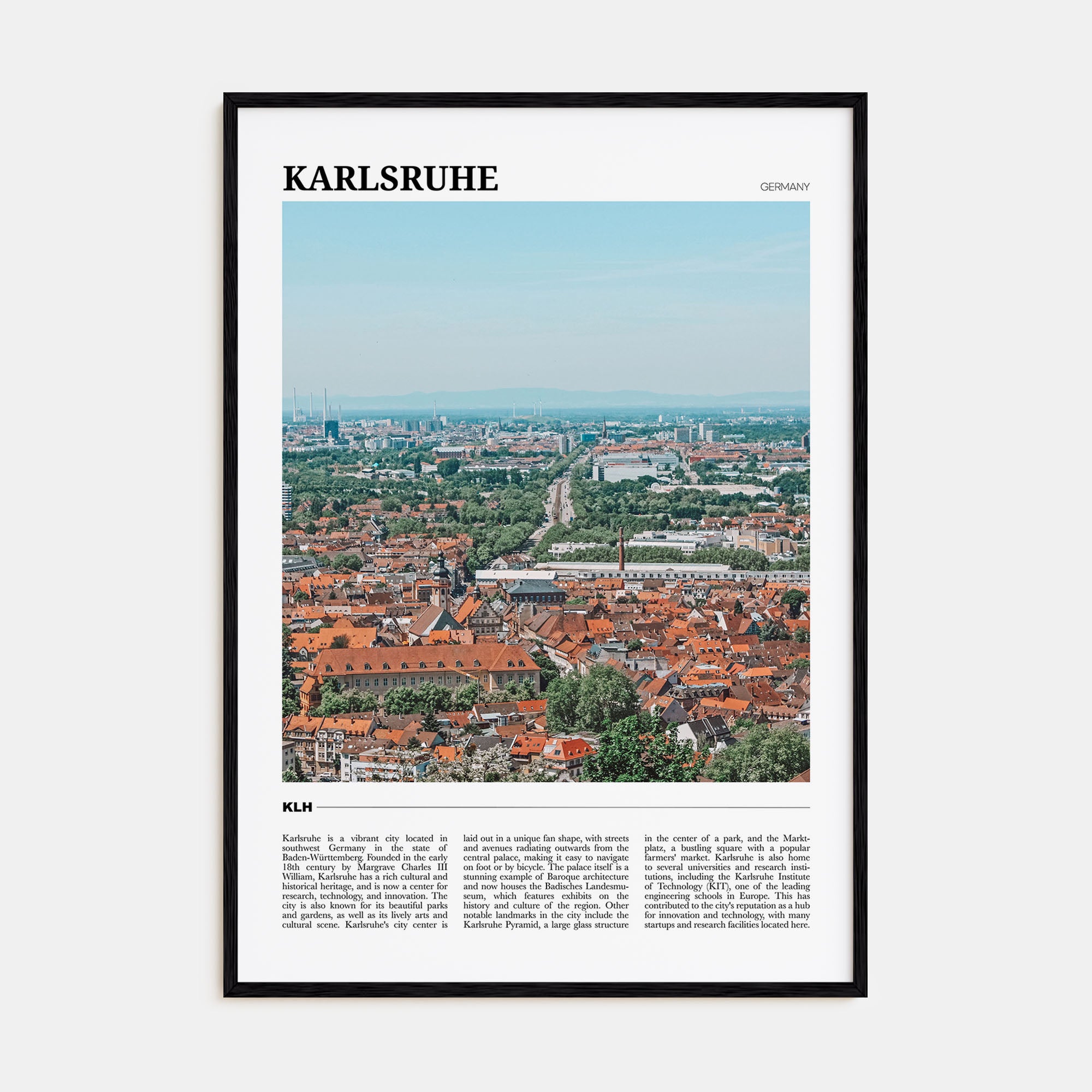 Karlsruhe Travel Color Poster