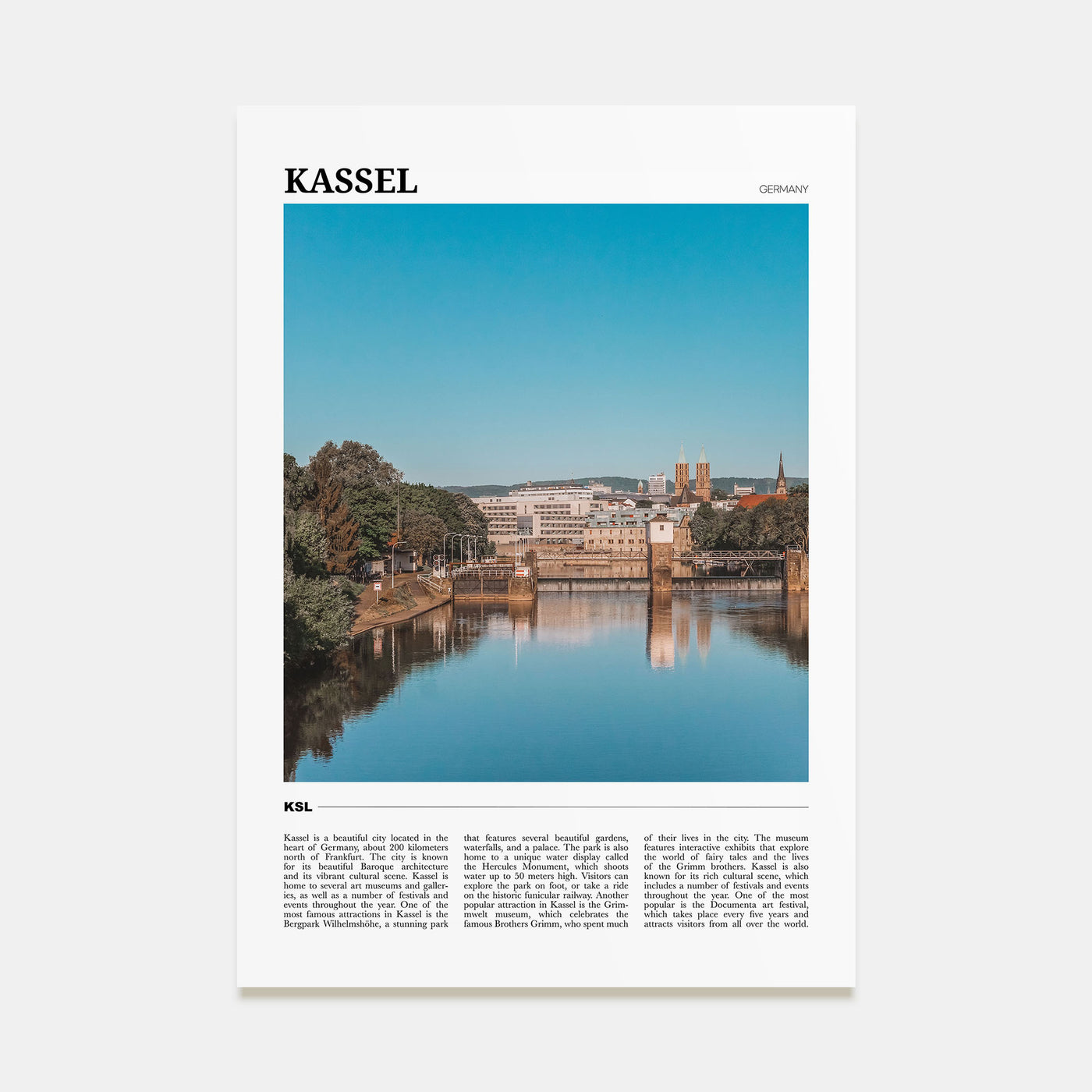 Kassel Travel Color Poster