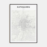 Kathmandu Map Portrait Poster