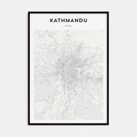 Kathmandu Map Portrait Poster