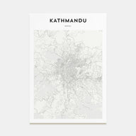 Kathmandu Map Portrait Poster