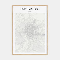 Kathmandu Map Portrait Poster