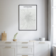 Kathmandu Map Portrait Poster
