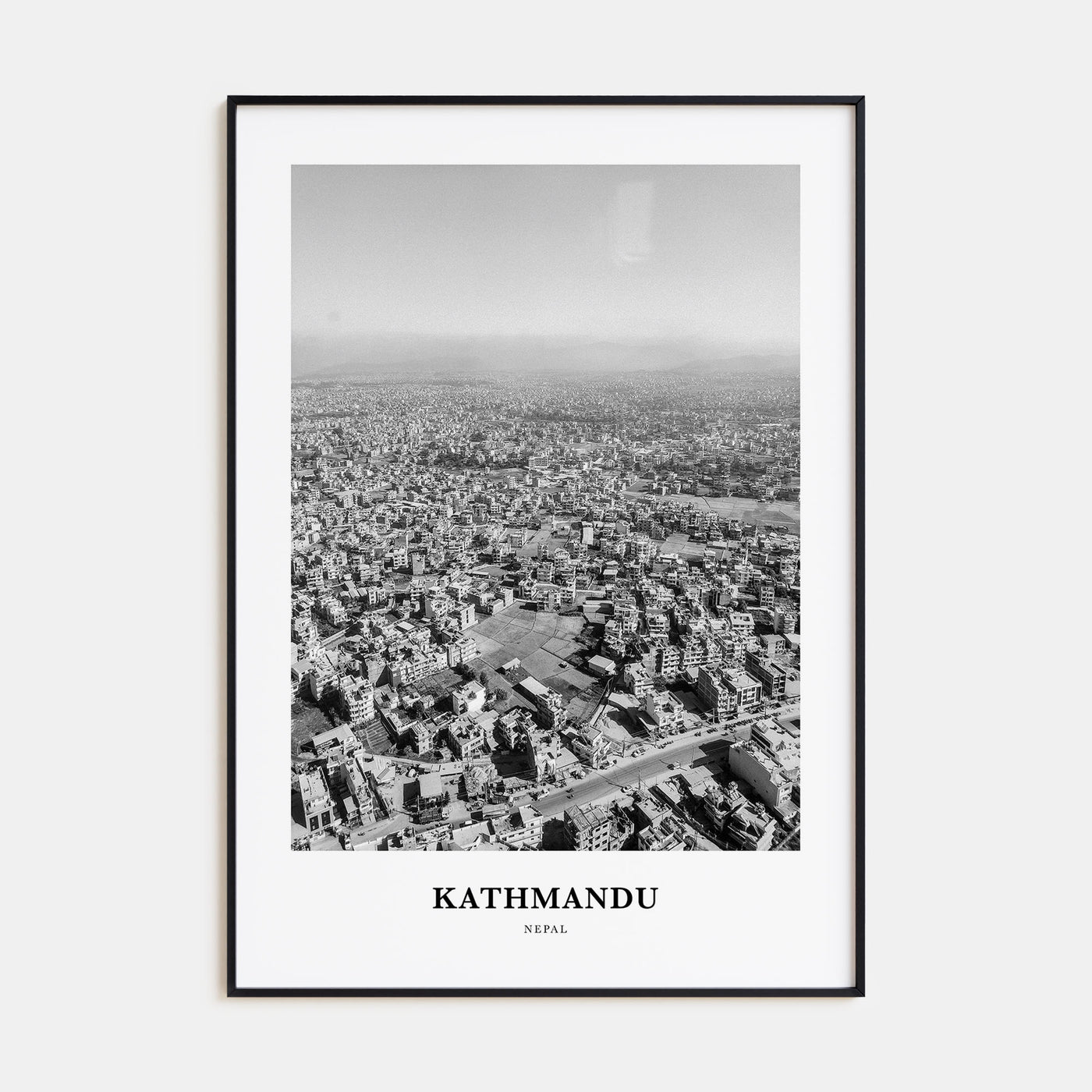 Kathmandu Portrait B&W Poster