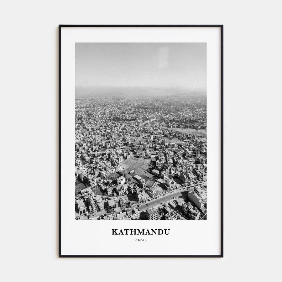 Kathmandu Portrait B&W Poster