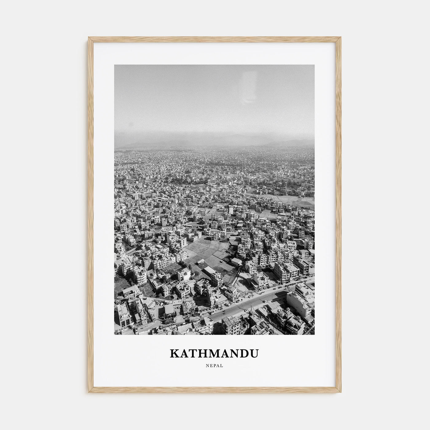 Kathmandu Portrait B&W Poster
