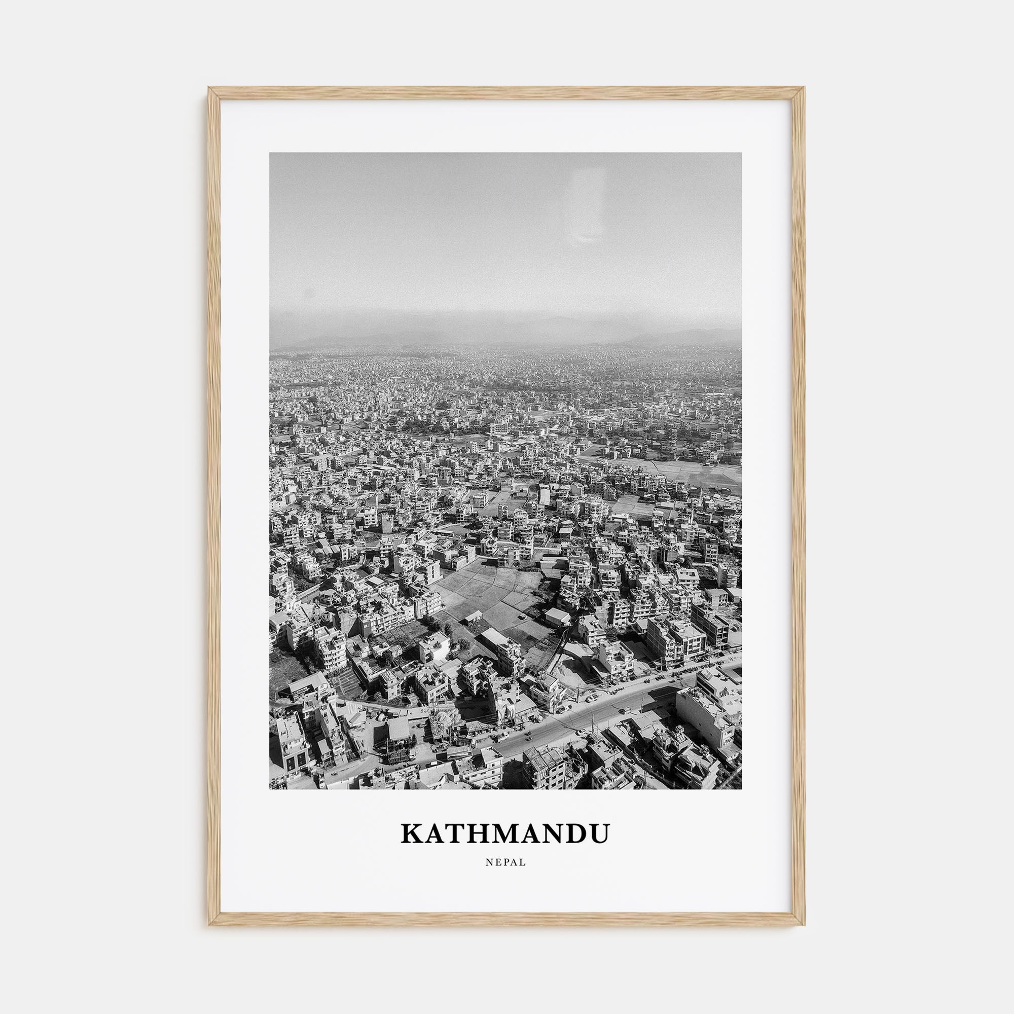 Kathmandu Portrait B&W Poster