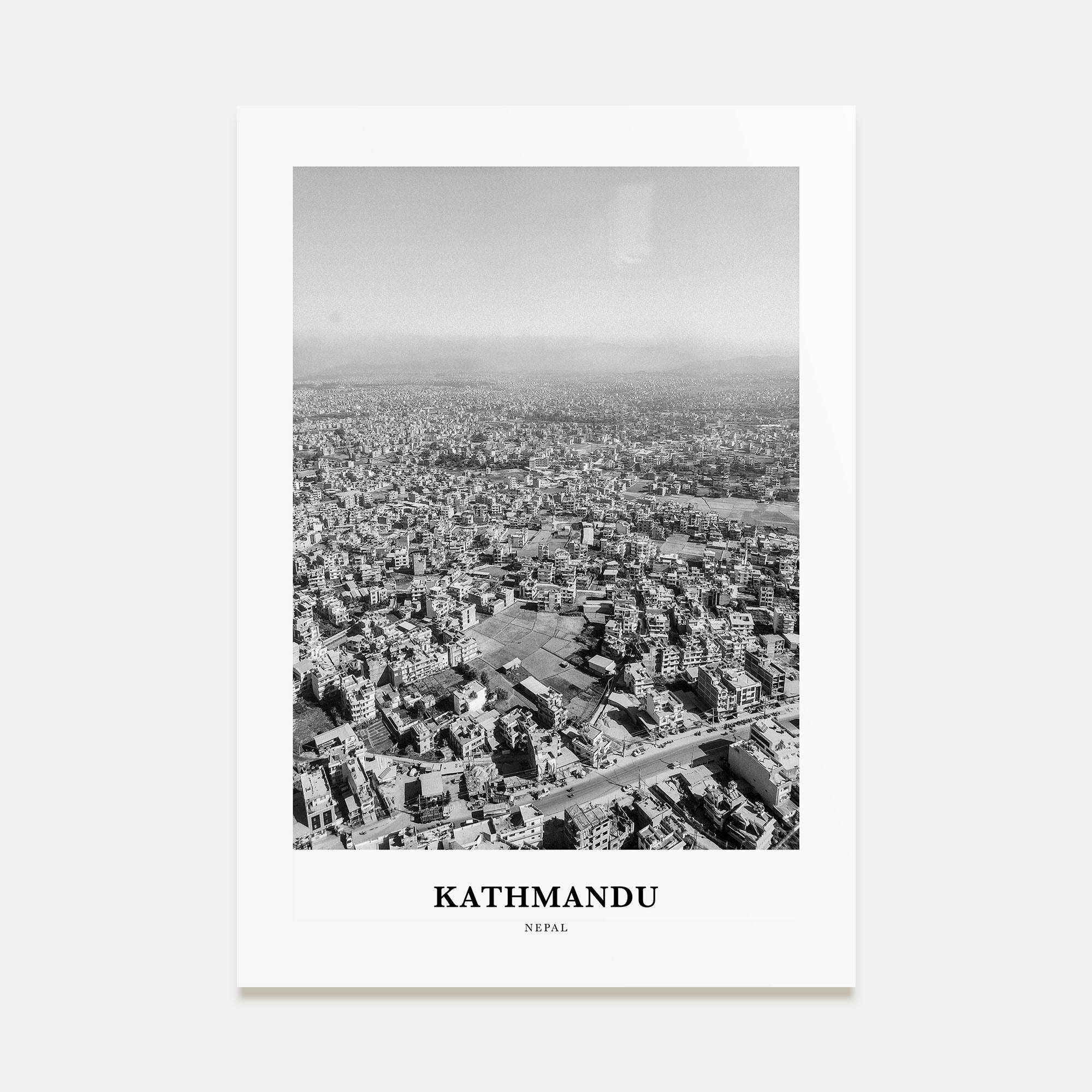 Kathmandu Portrait B&W Poster
