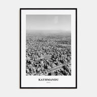 Kathmandu Portrait B&W Poster