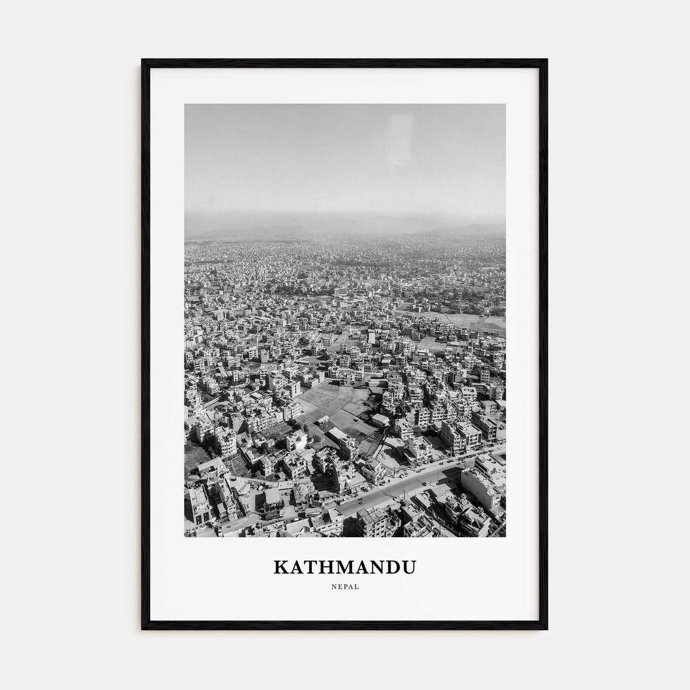 Kathmandu Portrait B&W Poster