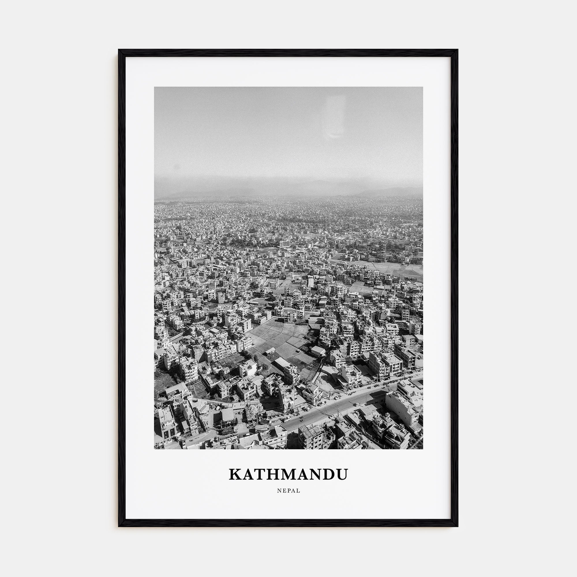 Kathmandu Portrait B&W Poster