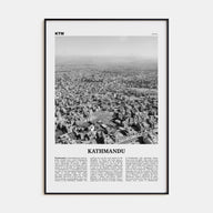Kathmandu Travel B&W Poster