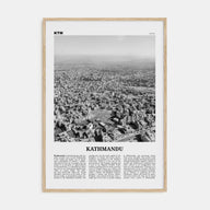 Kathmandu Travel B&W Poster