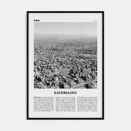 Kathmandu Travel B&W Poster
