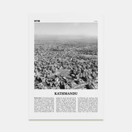 Kathmandu Travel B&W Poster