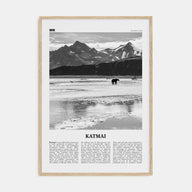 Katmai National Park Travel B&W Poster
