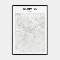 Katowice Map Portrait Poster
