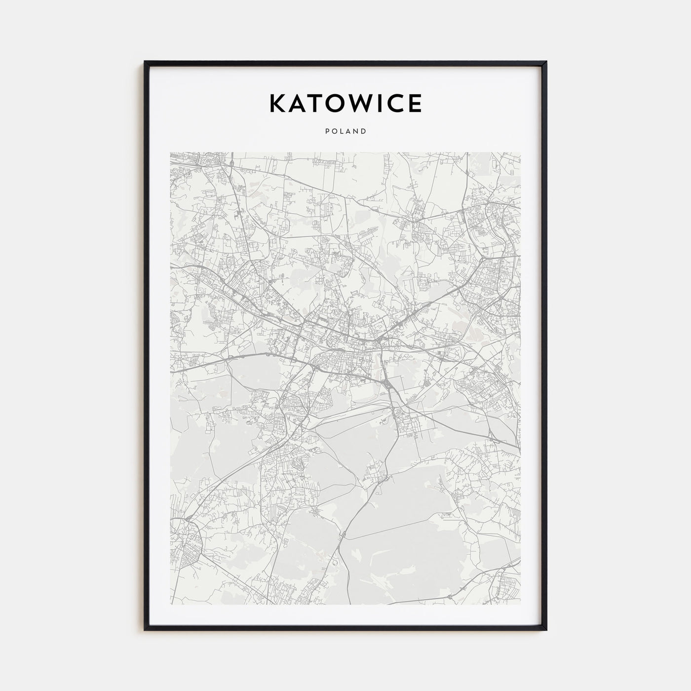 Katowice Map Portrait Poster