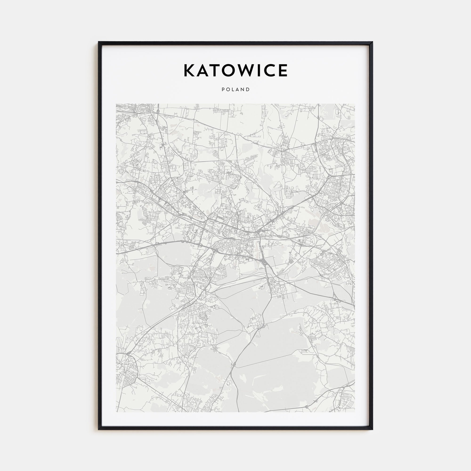 Katowice Map Portrait Poster