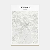 Katowice Map Portrait Poster