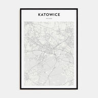 Katowice Map Portrait Poster