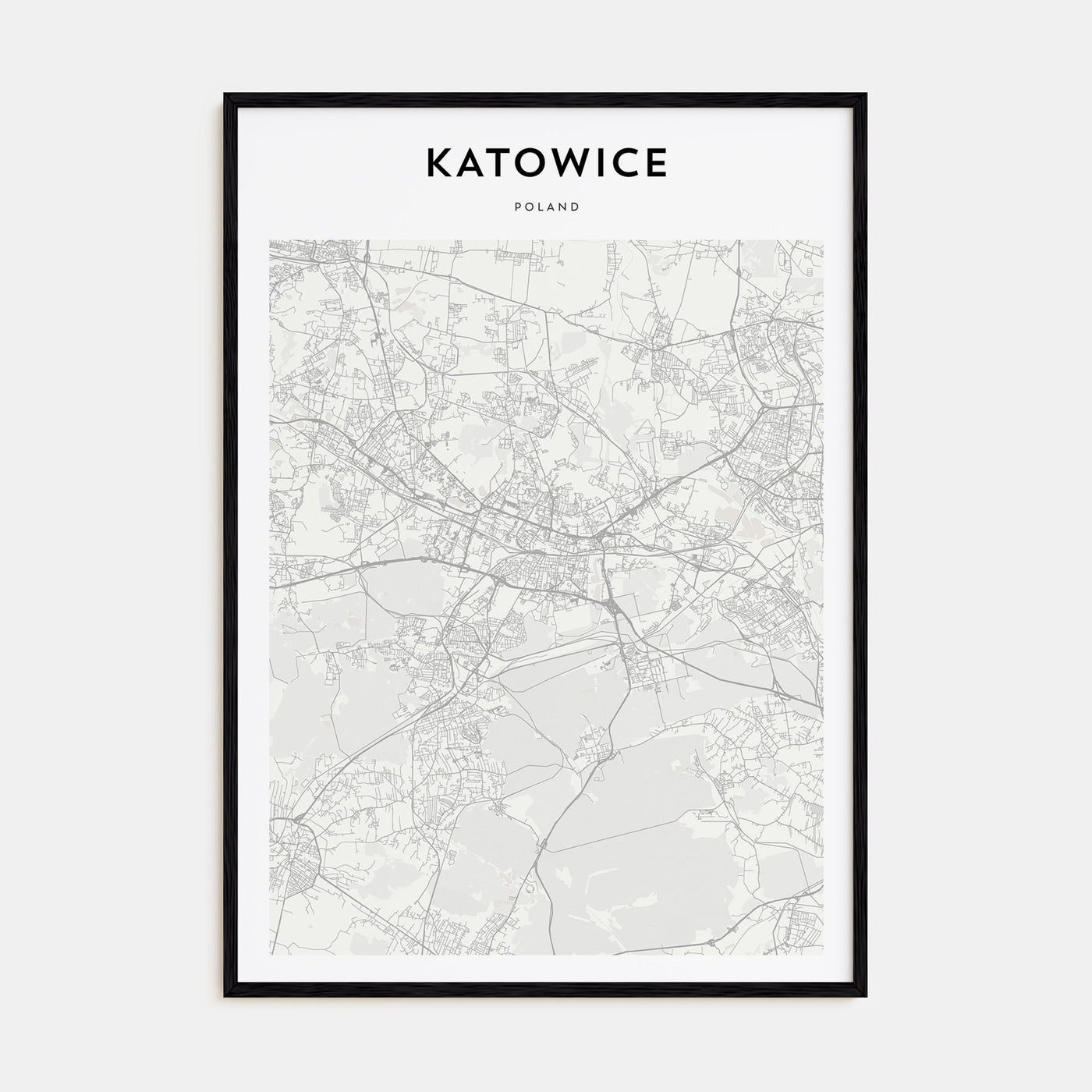 Katowice Map Portrait Poster