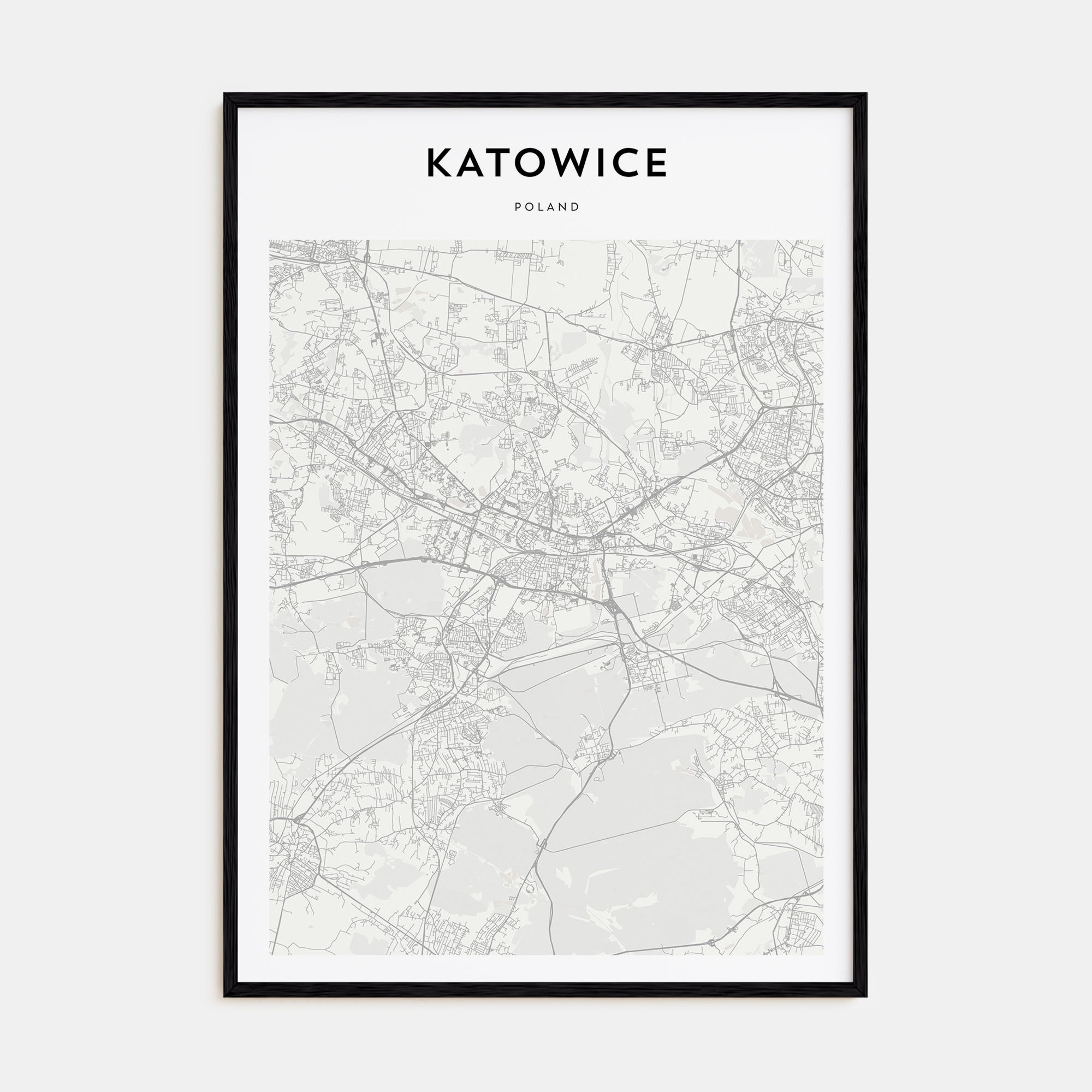Katowice Map Portrait Poster